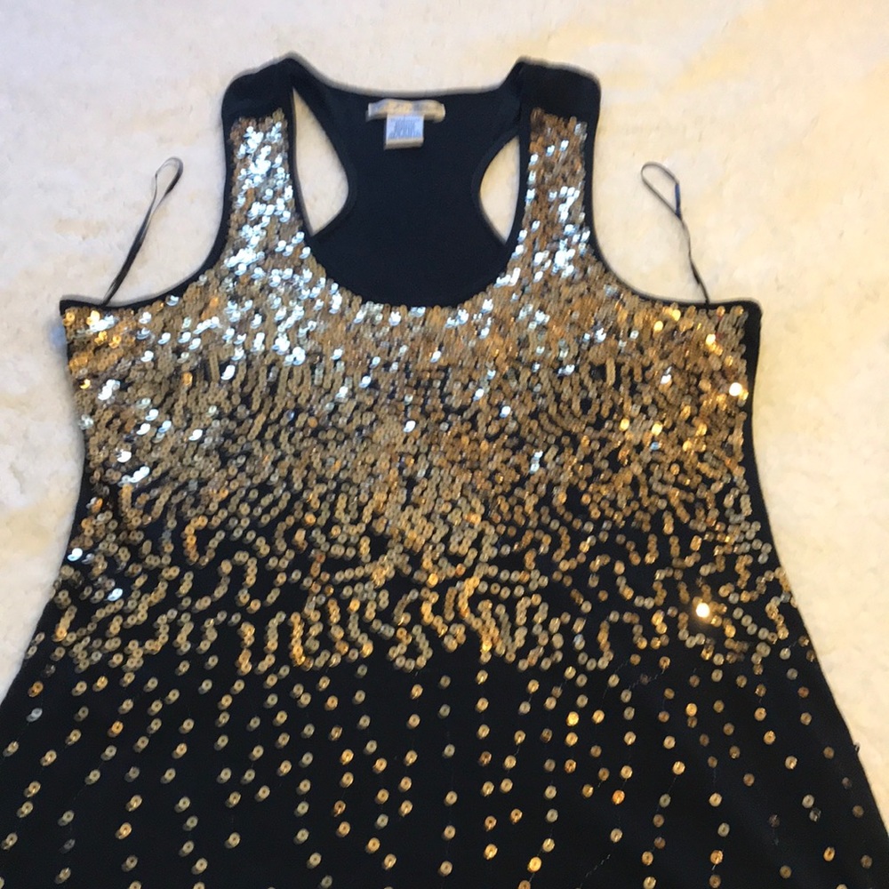 Gold party tank top